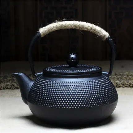 Высококачественный Железный чайник кунг-фу пуэр, железный чайник, японский чугунный чайник, окисленный, без покрытия, железный чайник - Цвет: A STYLE 900ml