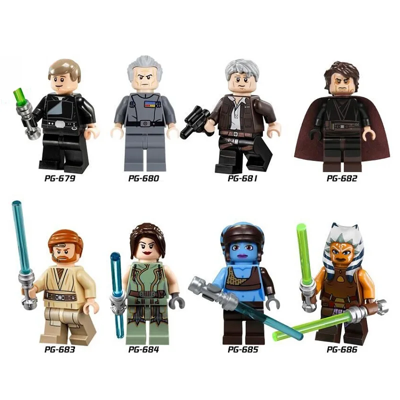 

Single Sale Star Wars Luke Skywalker Qui-Gon Jinn Death Star Robot Mace Windu Princess Leia Building Blocks Children Toys