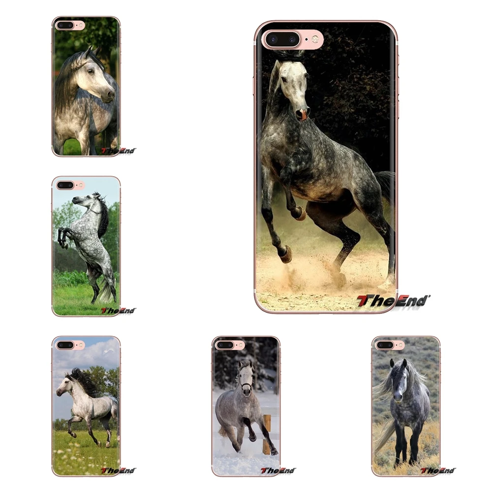 Running Dappled Horse Art Soft Transparent Cases Covers For Xiaomi Redmi 4A S2 Note 3 3S 4 4X 5 Plus 6 7 6A Pro Pocophone F1 |