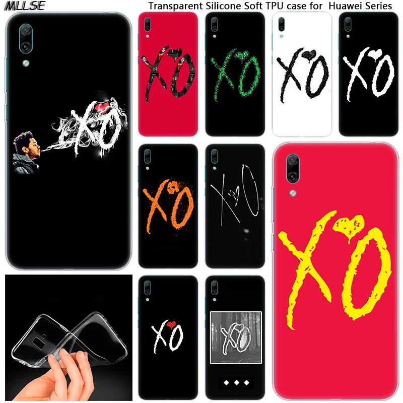 Мягкий силиконовый чехол с логотипом Weeknd XO для Huawei Mate 10 20 Lite Pro Enjoy 8 9E Y6 Y5 2017 Y7 Y9 2019