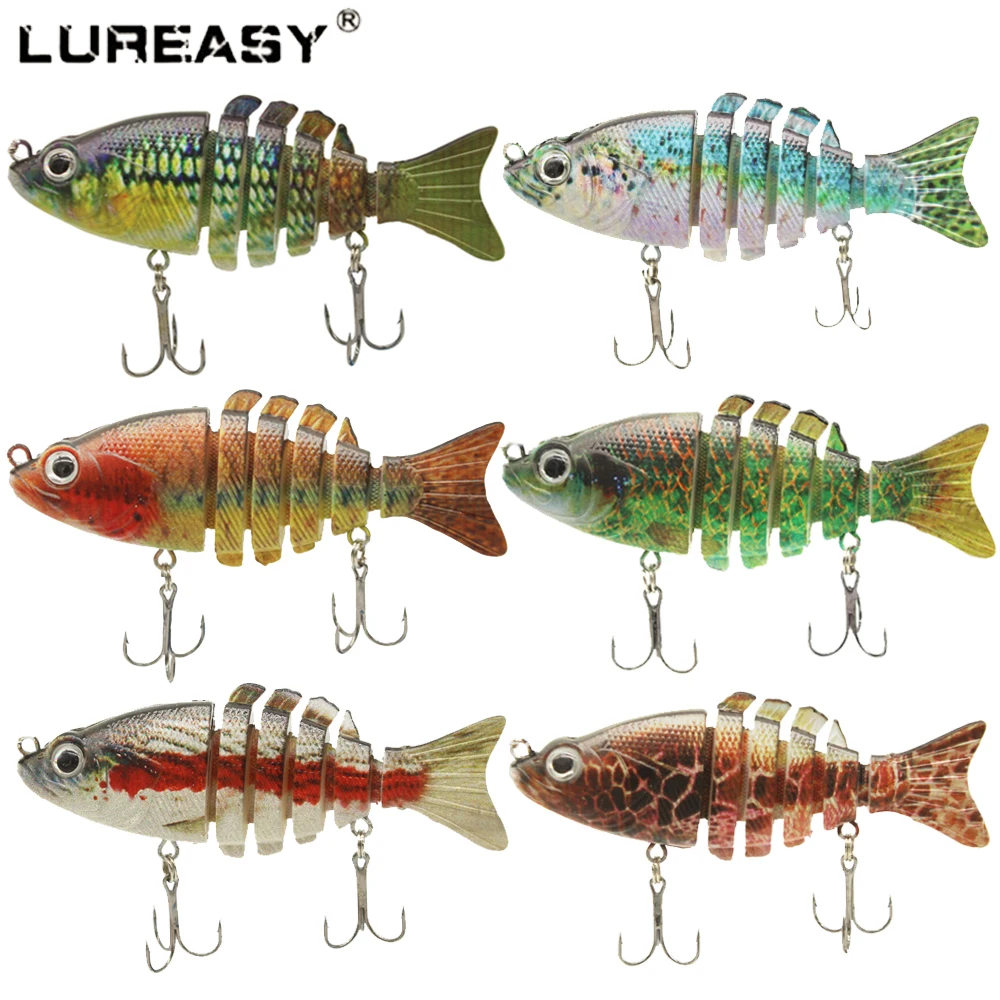 

Six section lure 8.5CM 11G swimming bait fishing lure crank bait carp fishing gear