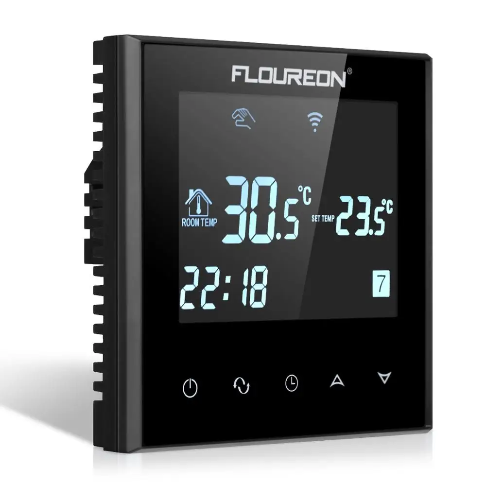 Floureon Smart wi-fiпрограммируемый термостат цифровой сенсорный экран комнатный регулятор температуры NTC термостат для полов с подогревом
