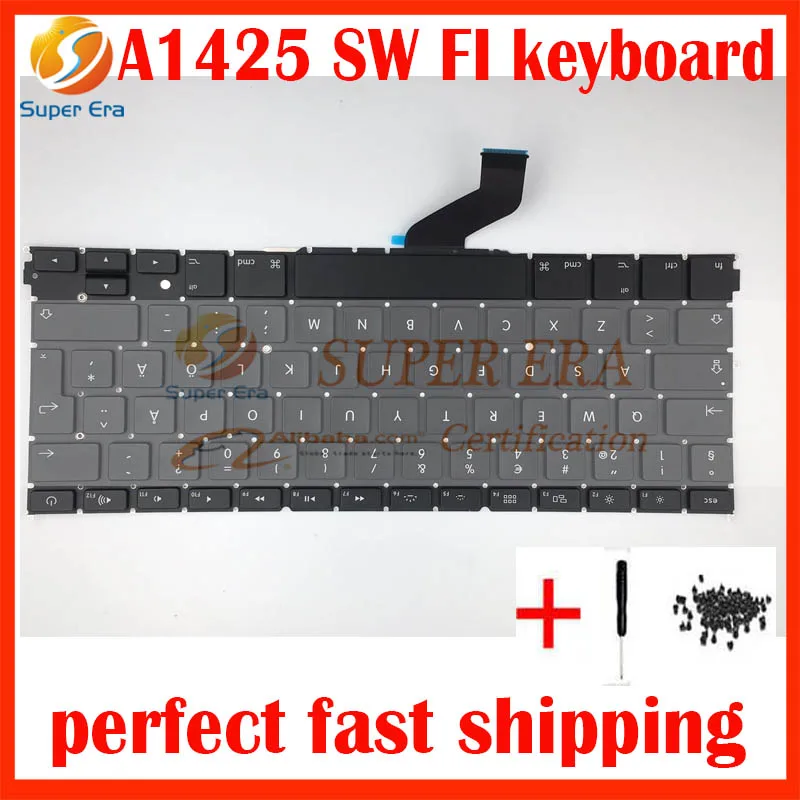 5 шт./лот для macbook pro 13 ''retina A1425 FI SD SW шведская финская клавиатура без подсветки