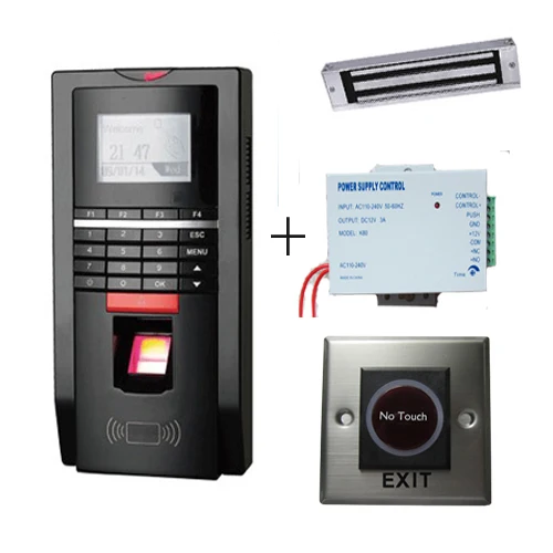 

Complete Door Access control system DIY Access Control Kit Fingerprint Access Control with 125Khz Card Reader + Power Supply