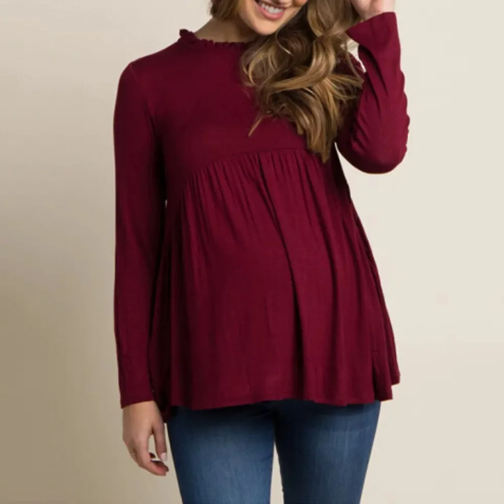 

2019 New Women ropa de mujer shirt maternity Mom Pregnant clothes Nursing Baby Maternity Long Sleeved Striped tees Clothes jurk