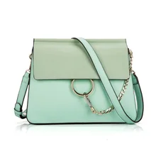2017 High Quality PU Leather Flap Faye Women Crossbody Bags Fashion Style Women Shoulder Bags Color Messenge Strap Ladies Bag