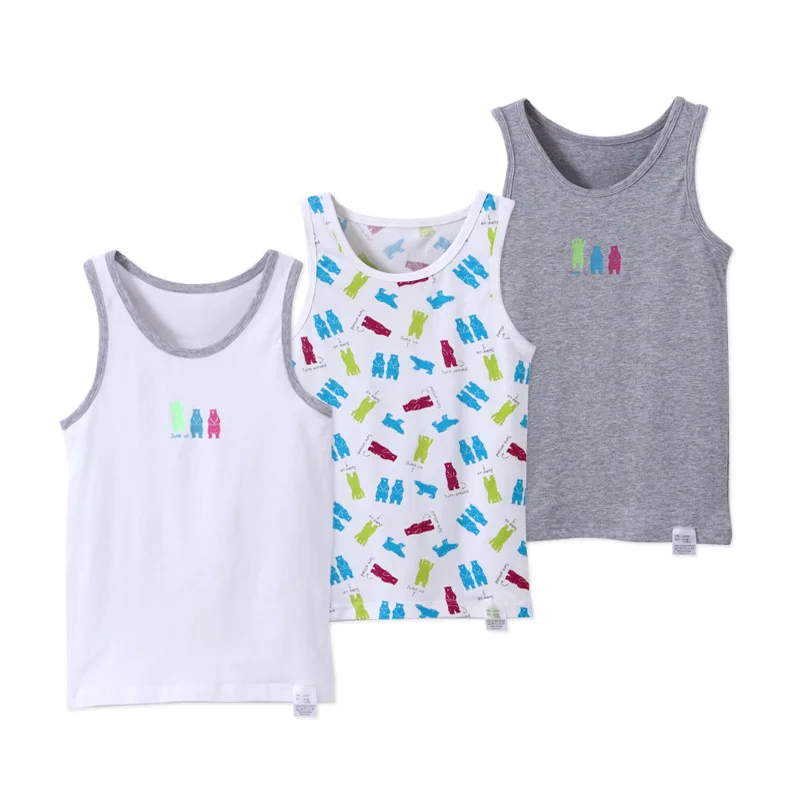 VIDMID Girls boys tanks tops girls cotton Camisoles vests girl boy candy color undershirt kids underwear Tanks Camisoles 7010 15