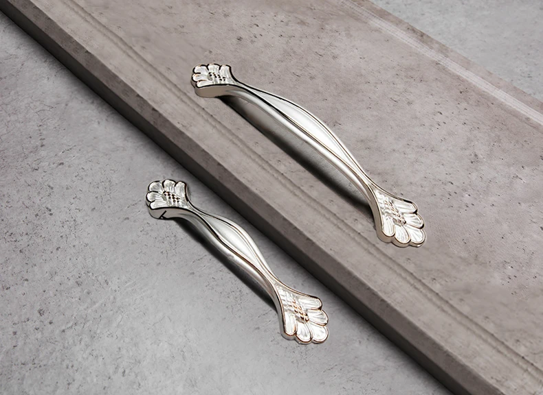 Aluminum Alloy Cabinet Handles Solid Kitchen Cupboard Pulls (2)