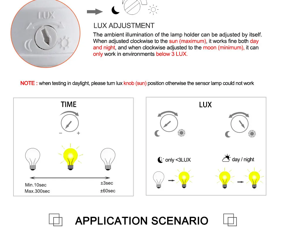 PIR Motion Sensor E27 LED Lamp Base Holder Sensitive Light Control Switch Induction Bulb E27 Socket Fitting Lighting Accessories (10)