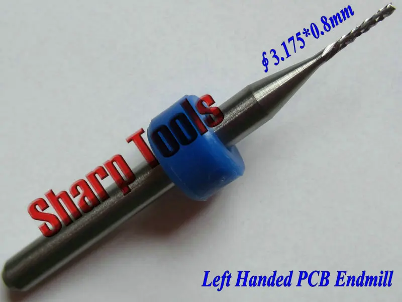 10 шт./компл. 0 8 мм Новые левшей CNC биты для PCB вниз чистой резки бесплатная доставка