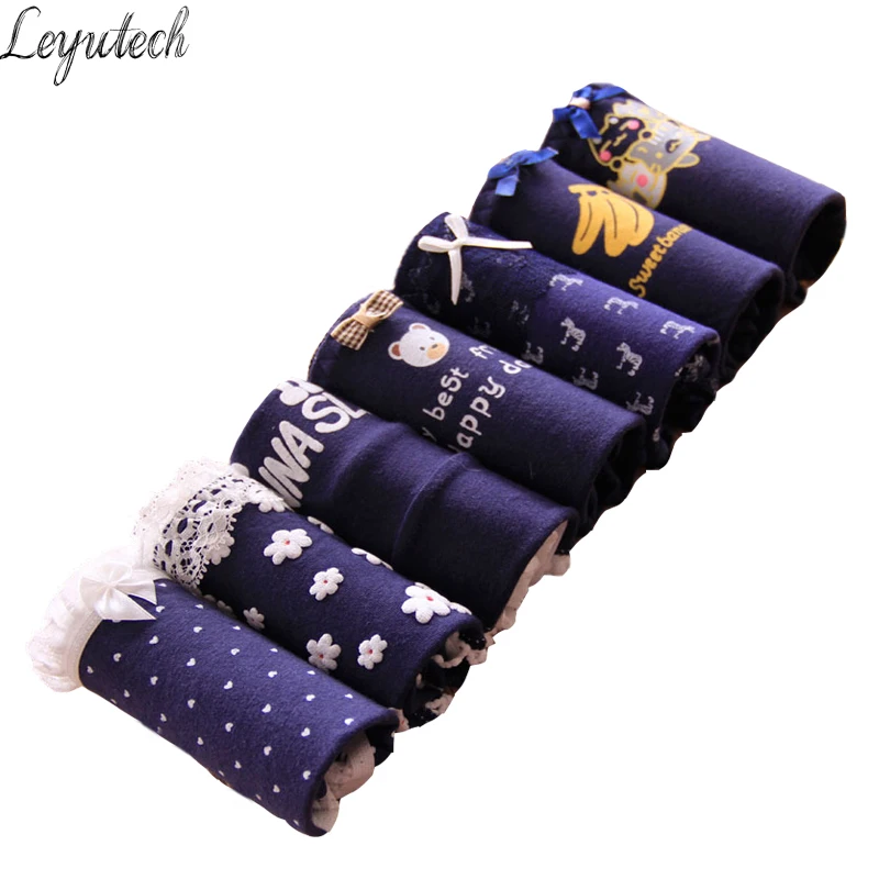 

7 Pcs/lot Underwears Girls Women Panties Cotton Underwear Briefs Women Sexy Lingeries Thong G-String Calcinhas For Woman Visavis