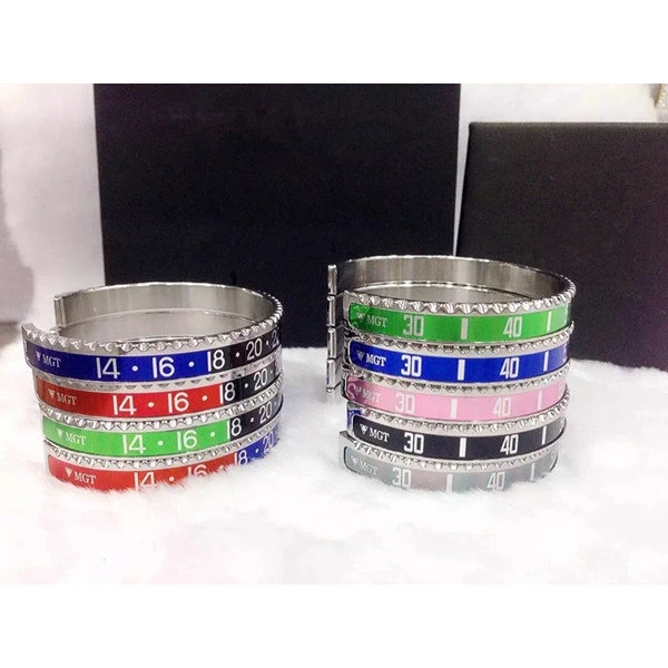 

Speedometer stainless steel silver cuff decals marine bangle bracelet