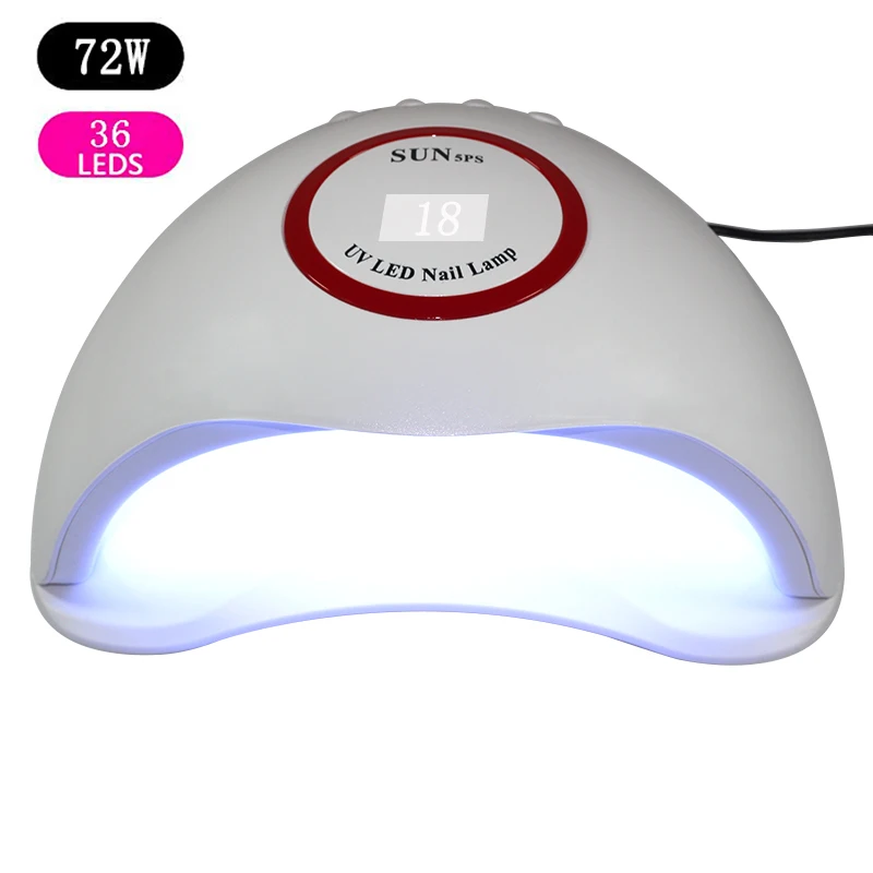 

Nail 36w/72w UV Lamp 36pcs LED10/30/60s Timer Smart Nail Lamp Nail Dryer For All Gels Polish Sun Light Infrared Sensing