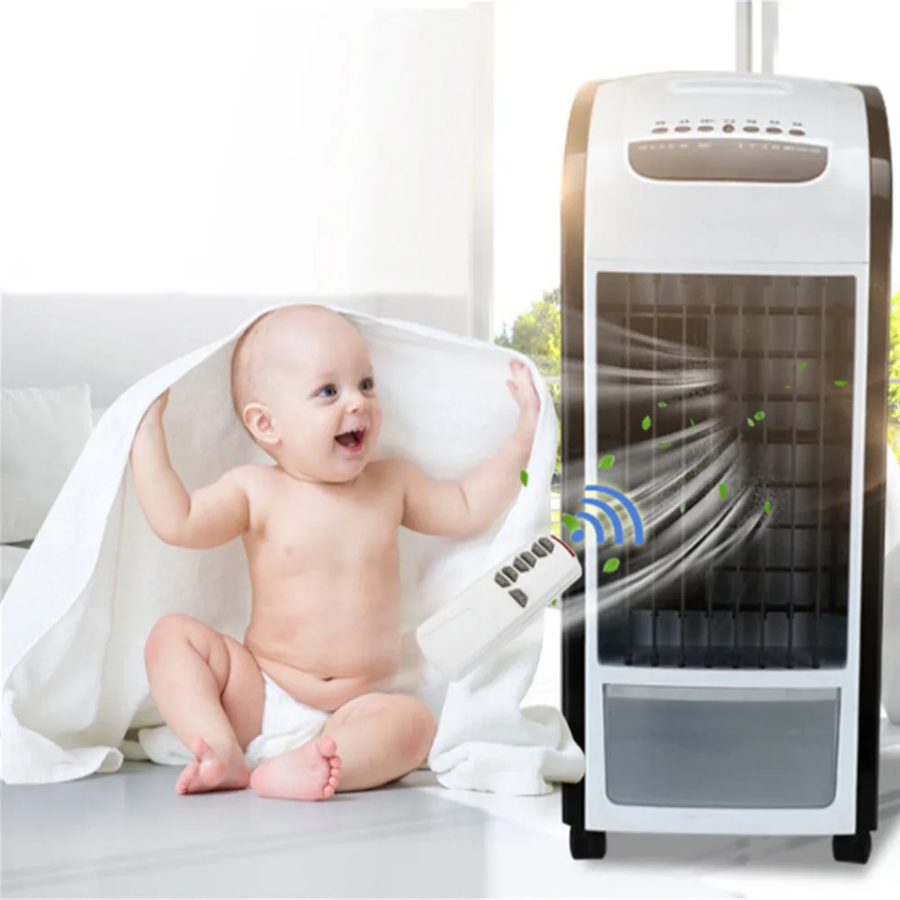 

4 in 1 Air Cooler Humidifier Summer Bedroom Air Freshener Black With Remote Control Fan Humidifier and Air Freshener