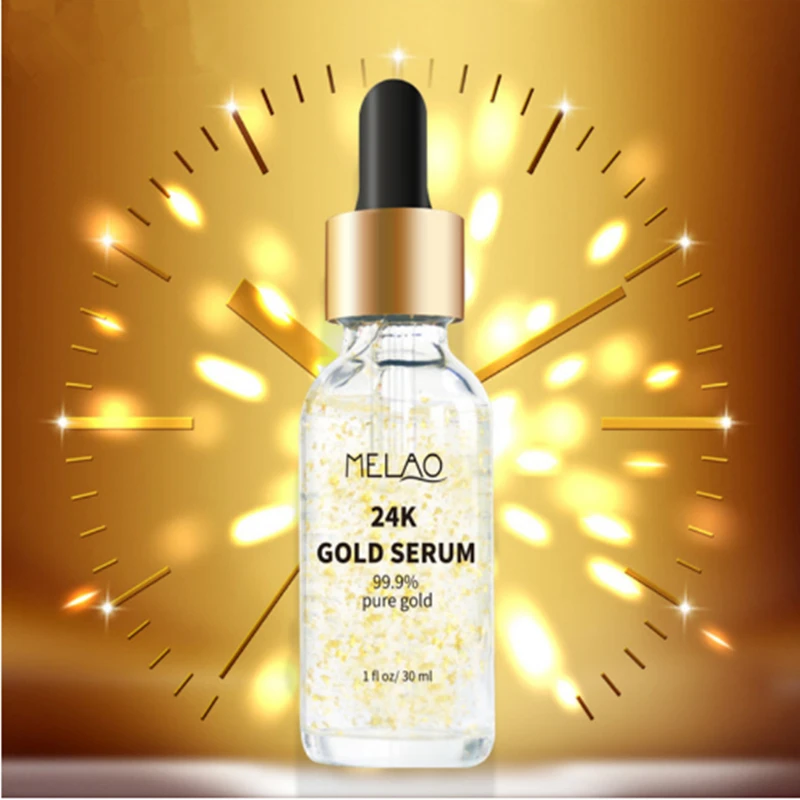 

MELAO 24K Gold Face Serum Moisturizer Essence Whitening Day Cream Anti Aging Wrinkle Firming Lift Skin Care 1oz 30ml O