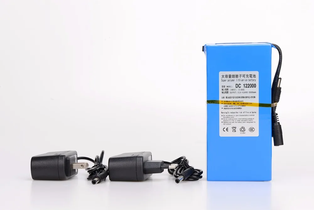 

MasterFire DC 12V 20000mAh Lithium-ion High Capacity Rechargeable Battery Pack AC Power Charger With US EU UK Plug DC 122000