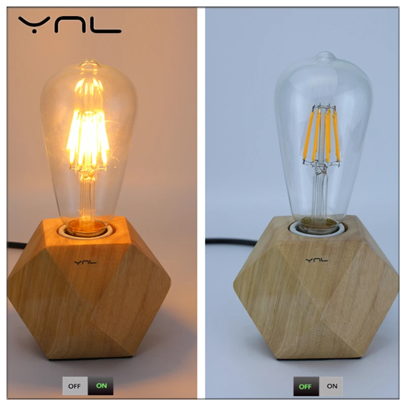 Лампа накаливания YNL Edison E27 настольная лампа прикроватная для кафе ночник ретро