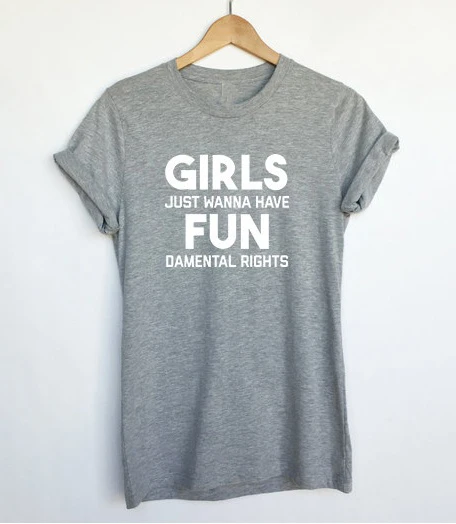 

Feminism Shirts Feminist Shirt Girls Just Wanna Have Fundamental Rights Women T Shirts Casual Cotton Funny tee tumblr quote tops