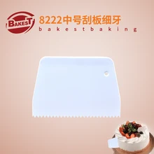 BAKEST 6 шт в партии Средний пластиковый скребок для теста с зуб торт Кондитерский Резак