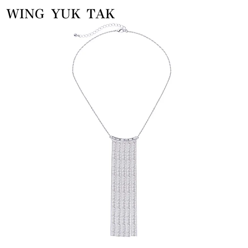 Wing yuk tak Collier Collares колье Уникальный дизайн прозрачный кристалл модная