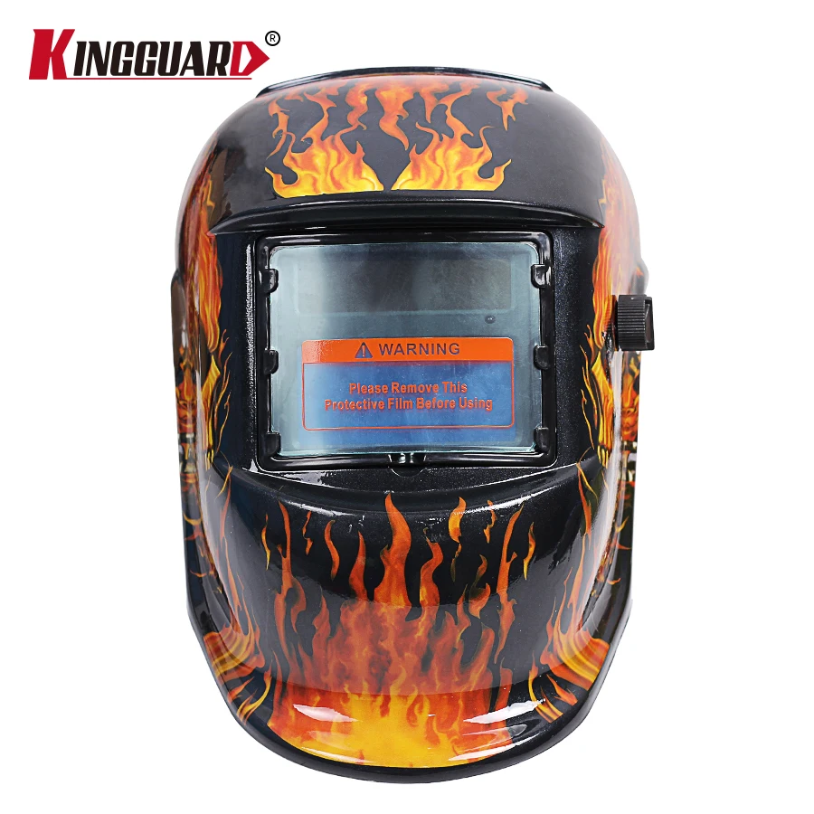 

KINGGUARD Skull Solar Auto Darkening MIG MMA Electric Welding Mask/Helmet/welder Cap/Welding Lens for Welding Machine