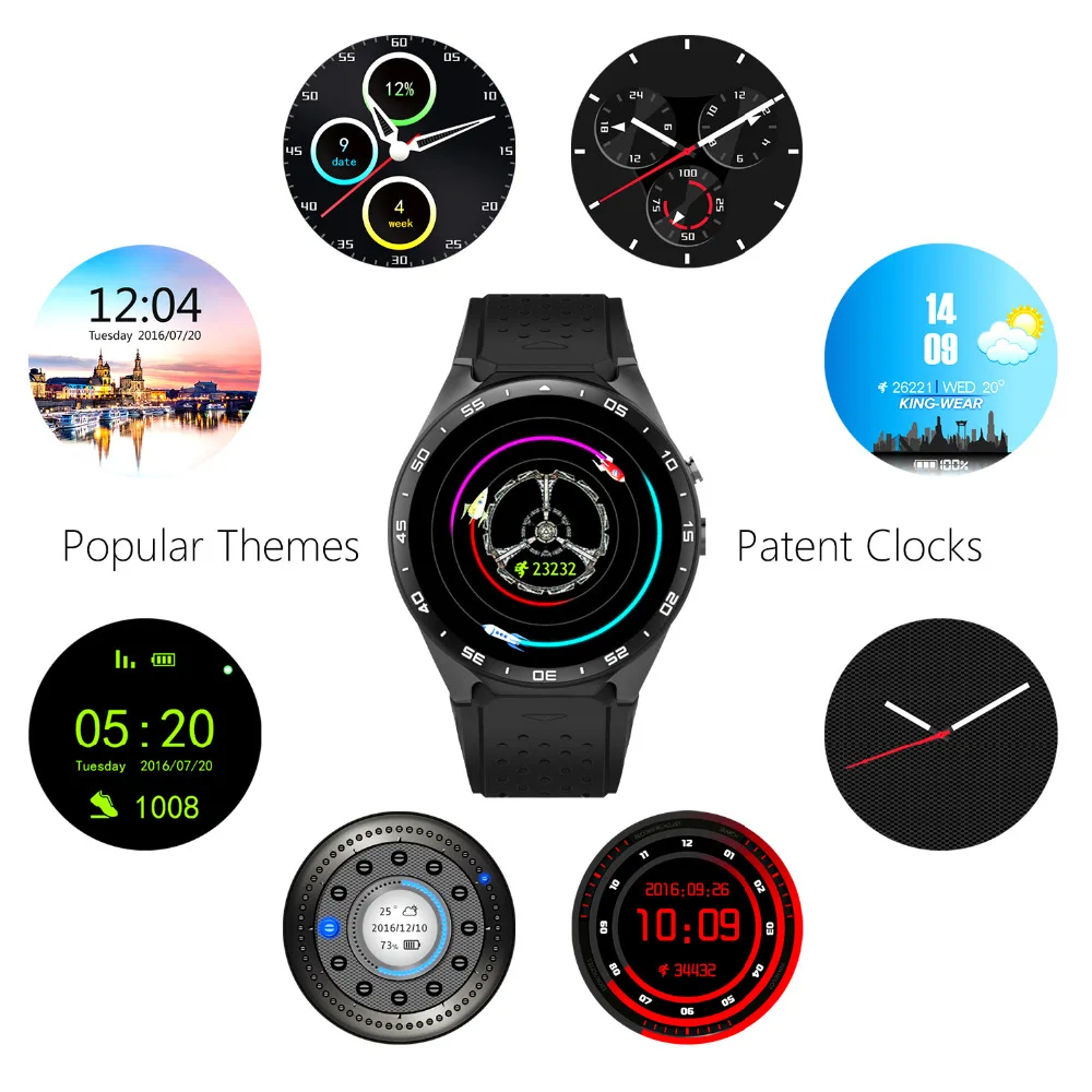  EXRIZU KW88 Android 5.1 OS Smartwatch Phone 3G GPS WIFI 1.39