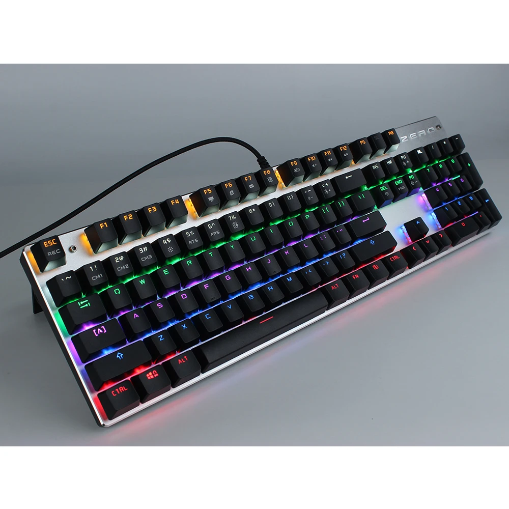 Игровая клавиатура механическая 104 87 Keycaps синий переключатель с подсветкой