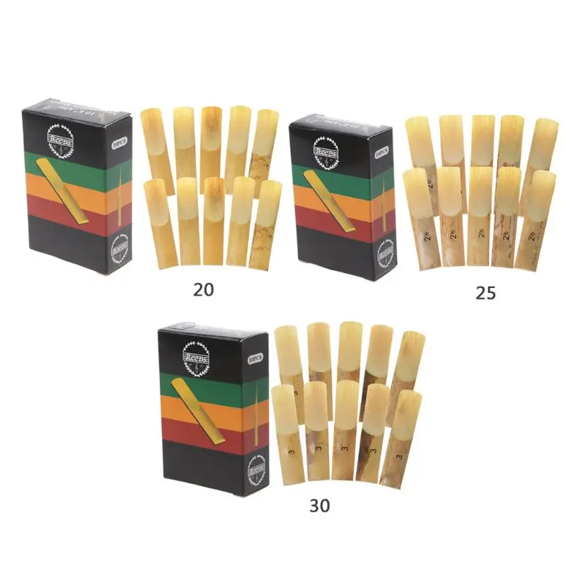 

10pcs Eb Alto Saxophone Reeds Strength 2 2.5 3 Sax Woodwind Instrument Parts Saxophone Accessories A0425