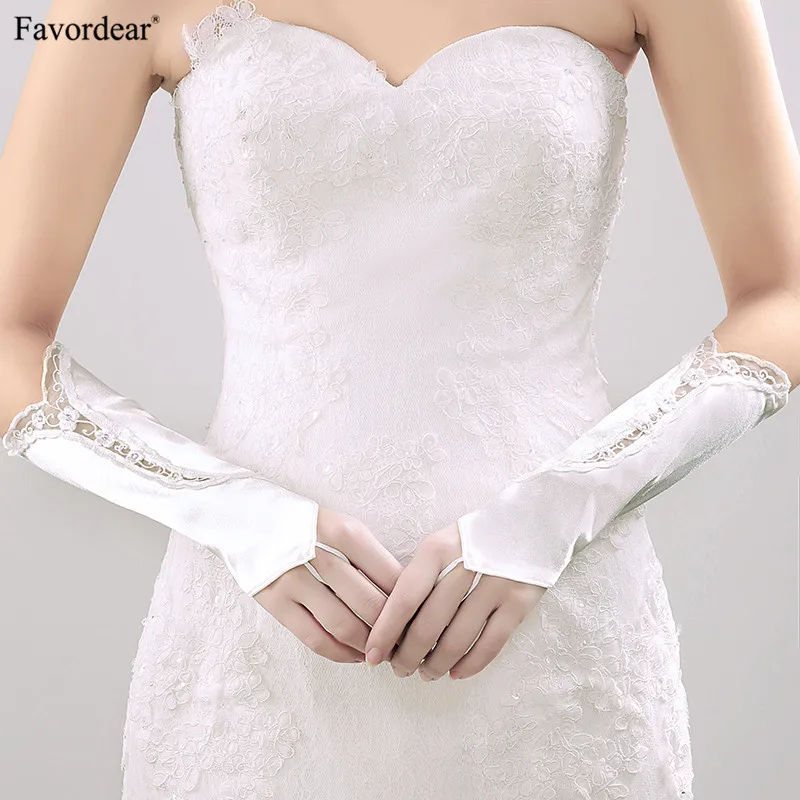 Favordear New 2018 Opera length Fingerless Gloves Formal Party Gloves