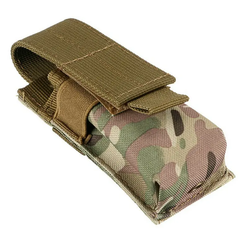 

Single Pistol Magazine Pouch Military Tactical Knife Flashlight Sheath Airsoft Hunting Ammo Molle Pouch Multifunction Bags New