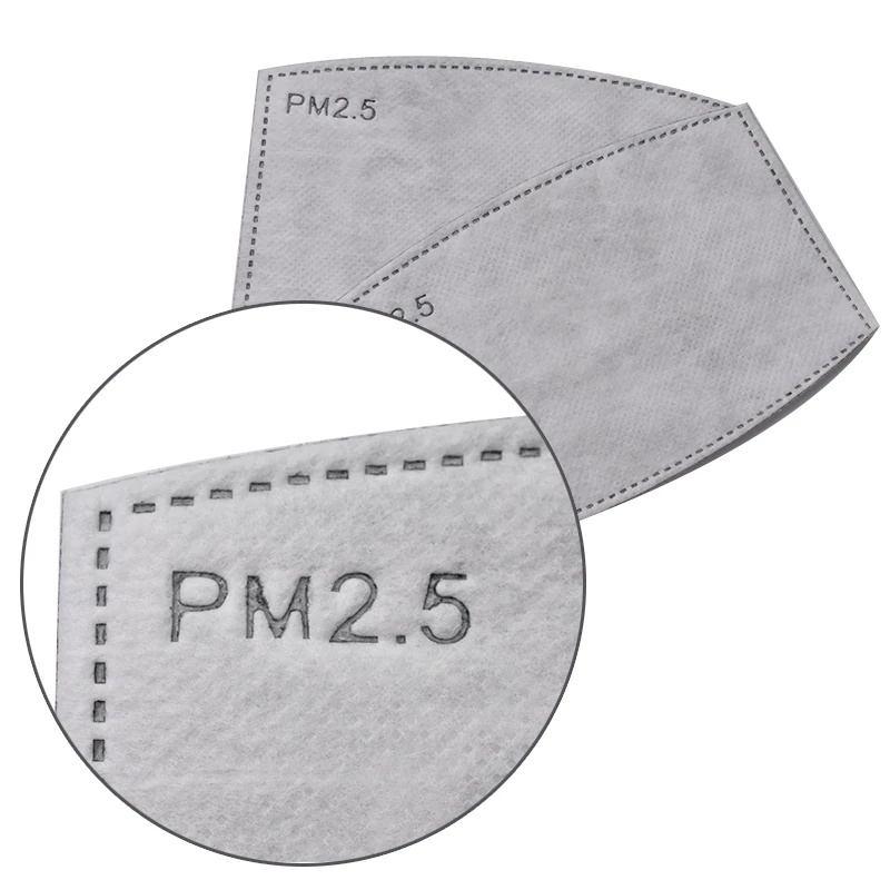 20 шт. PM2.5 фильтр с активированным углем Сменные противодымные пылезащитные маски фильтр бумажная вставка защитный фильтр ткань для маски
