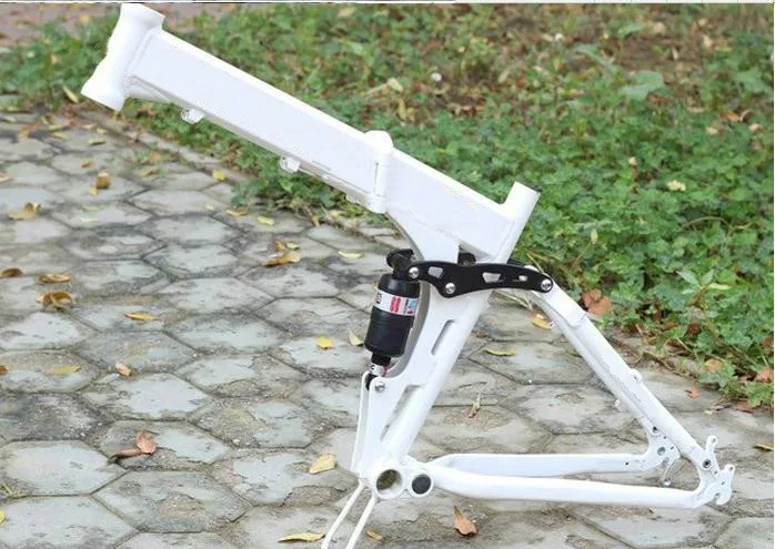 Perfect Kaloss Full suspension  DIY  colors   26*17 inch Bicycle  Folding  frame  Bike accessories ,aluminum alloy  frame , MTB  frame 0