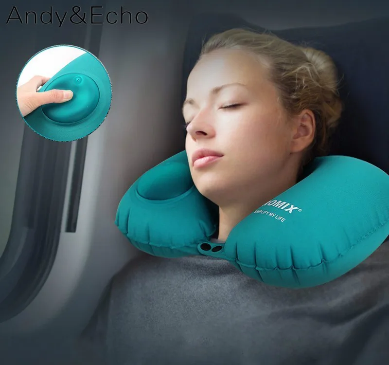 U Shape Inflatable Travel Pillow For Airplane Neck Pillows For Kids