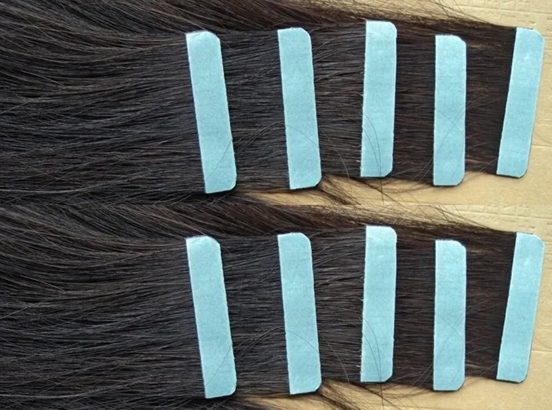 Wholesale 1 sheets 12pcs 4cm*0.8cm Super Hair Tape Adhesive Double Side Tape for Remy Human Hair Tools for Wig Extension