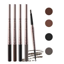 4 цвета, карандаш для татуировки бровей, тонкий эскиз, двойная головка, водонепроницаемый макияж, карандаш для бровей, ручка, прочный, устойчивый к пятнам, карандаш для бровей