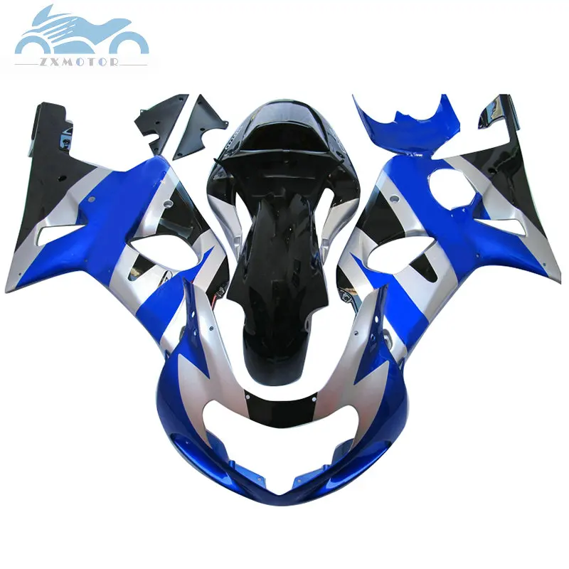 Frete Personalizado kits de Carenagem para SUZUKI 2000 2001 2002 GSXR1000 R1000 K2 00-02 GSX carenagens da motocicleta corridas de estrada peças azul preto 1