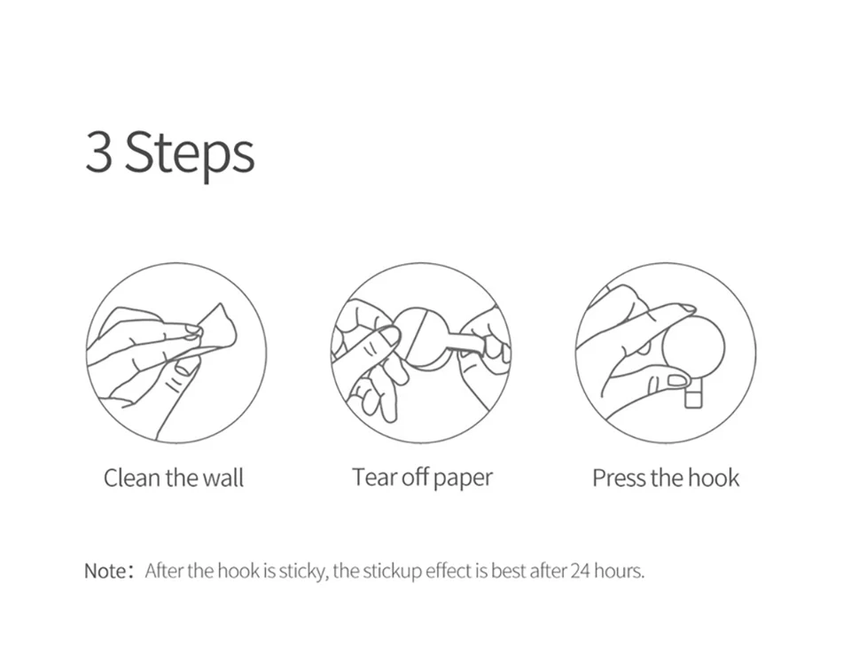 Xiaomi Mijia Little Adhesive Hooks Strong Bathroom Bedroom Kitchen Wall Hooks 3kg Max Load up new arrival in Stock (9)