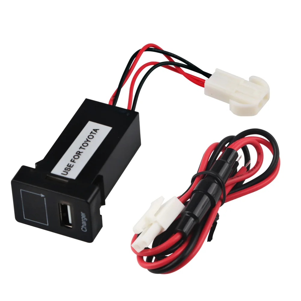 5 в 2.1A автомобильное USB зарядное устройство для Toyota USB зарядное устройство аудио адаптер разъем кабель порт Интерфейс Кабель приборной панели с вольтметр 12 В