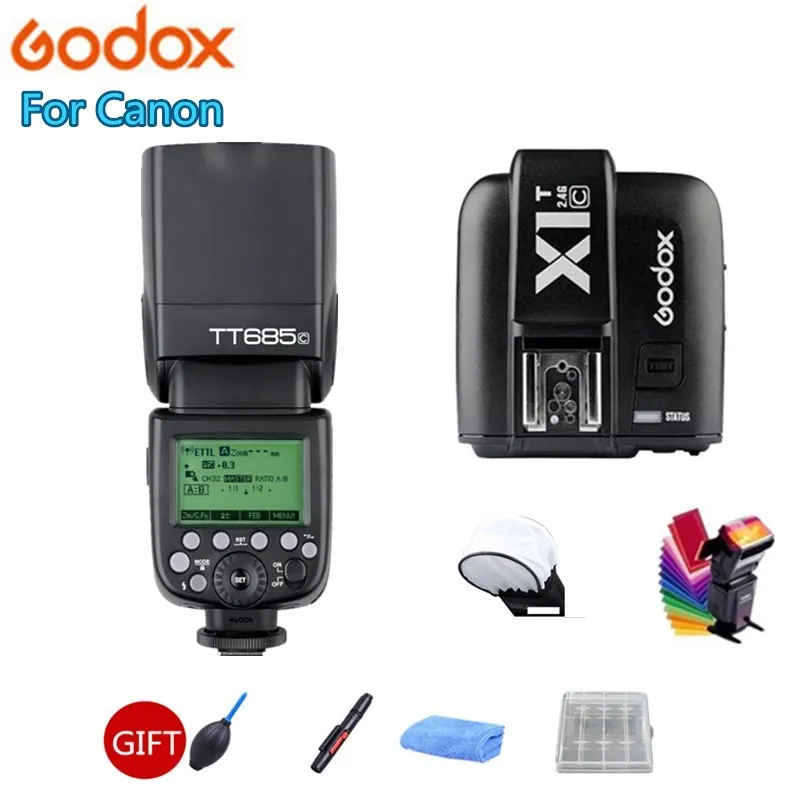 

Godox TT685C Camera Speedlite HSS TTL High Speed 2.4G Wireless + X1T-C Transmitter for Canon EOS 70D 60D 5D2 5D3 6D 7D 650D 700D