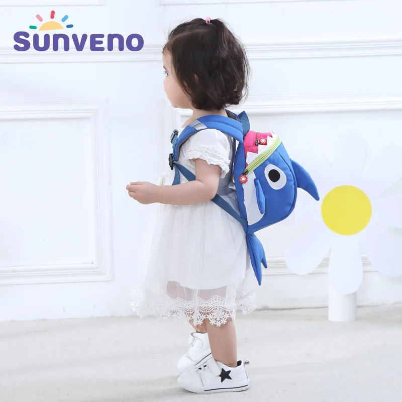

SUNVENO Cartoon Baby Harness Toddler Safety Backpack Anti-lost Strap Walking Backbag Child Safety Wristbands Walking Wings