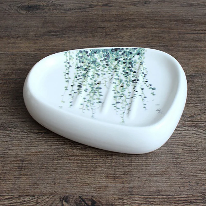 Нордическое зеленое растение, керамические Товары для ванной комнаты, простой свадебный набор из пяти предметов, керамический набор для ванной комнаты