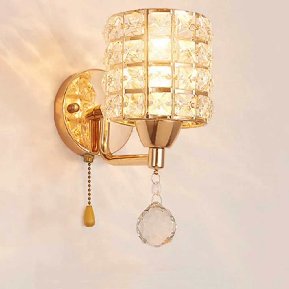 

Wall Sconce Crystal Wall light Led Crystal Wall Lamp Bedroom Bedside Gold Lamp European Corridor Living Room Wall Lamp Light