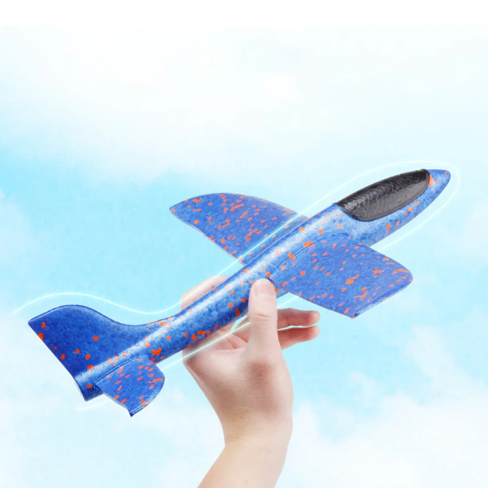 

Hot 49cm Mini Throwing Flying Airplane Aircraft Foam Aeroplane Model Hand Launch Plane Toys For Kids Game