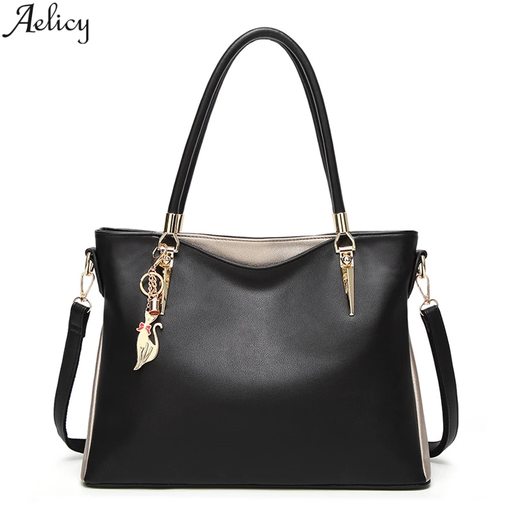 

Aelicy Women Large Capacity Soft Pu Leather Totes Designed Handbag Casual High Quality Solid Fashion Shoulder Bag Hot Sales