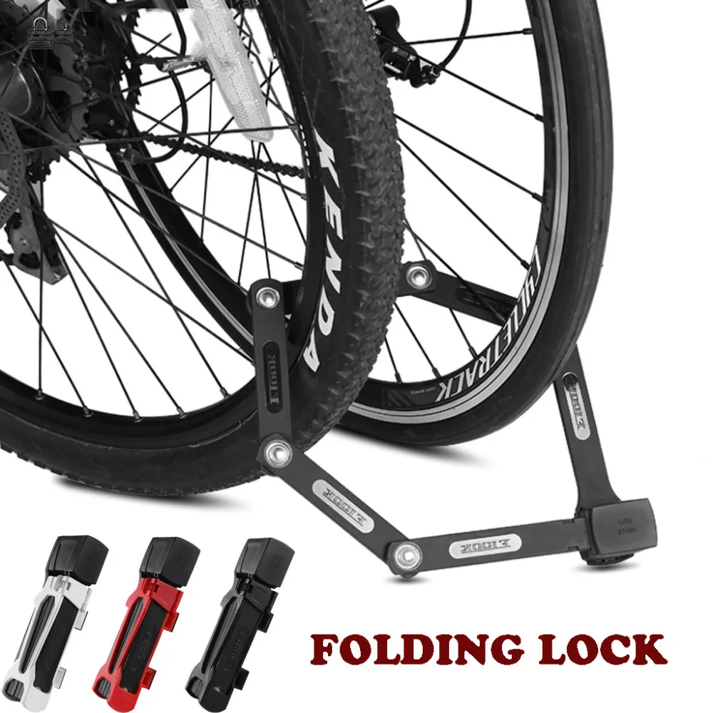 

3 Colors Etook Lock Steel Foldable Lock Sets 2 Keys 4.11mm 750mm Black New Carbon Folding Mountain Road Bike Anti-theft #4J03