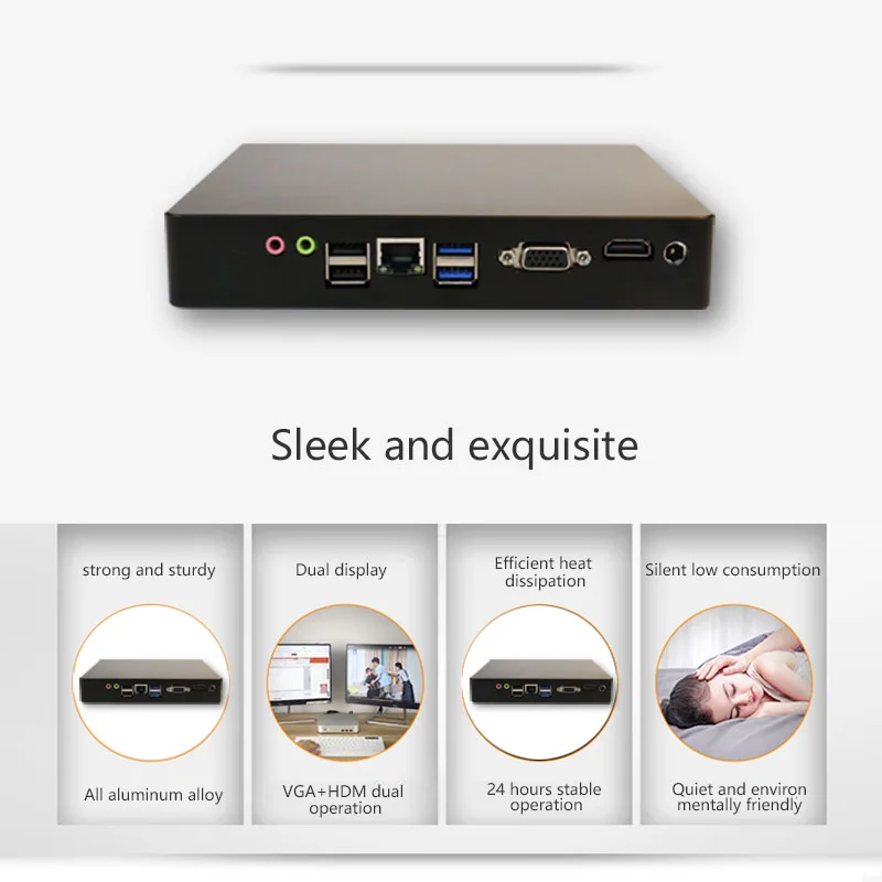 JOHNWILL Mini PC Intel Core i7 i5 i3 J1900 Oficina computadora 4 K 300 M WiFi HDMI VGA USB Gigabit ethernet Windows 10 Linux HTPC JOHNWILL Mini PC Intel Core i7 i5 i3 J1900 Oficina computadora 4 K 300 M WiFi HDMI VGA USB Gigabit ethernet Windows 10 Linux HTPC
