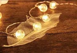 Красочные 50 светодиодный Батарея Рождественские огни AA Батарея управляется Фея Бурлящий шарик вечерние Праздник Гирлянда мигает лампочка