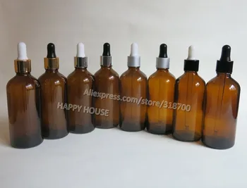 

360pcs/lot 100ml Amber Glass Bottle with Dropper,100cc Glass Essential Oil Dropper Bottle,Glass Dropper Bottles