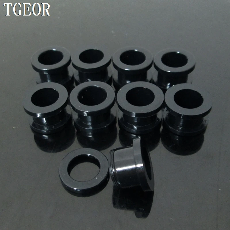 

Free shipping mixed 8 gauges 160pcs acrylic black screw on ear tunnels
