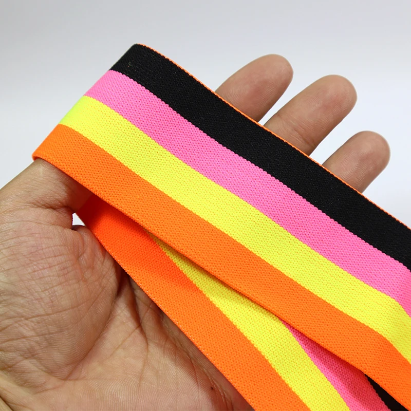5 см широкие цветные эластичные ленты 50 мм эластичные ленты сумки для одежды брюки эластичные резиновые DIY Швейные аксессуары Резиновая лента - Цвет: Width 5 cm